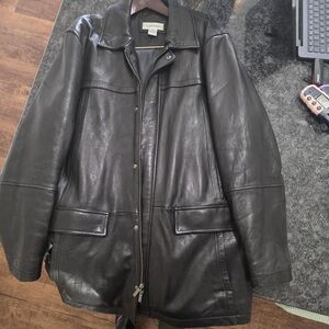Calvin Klein Men's Dark Leather Field Jacket